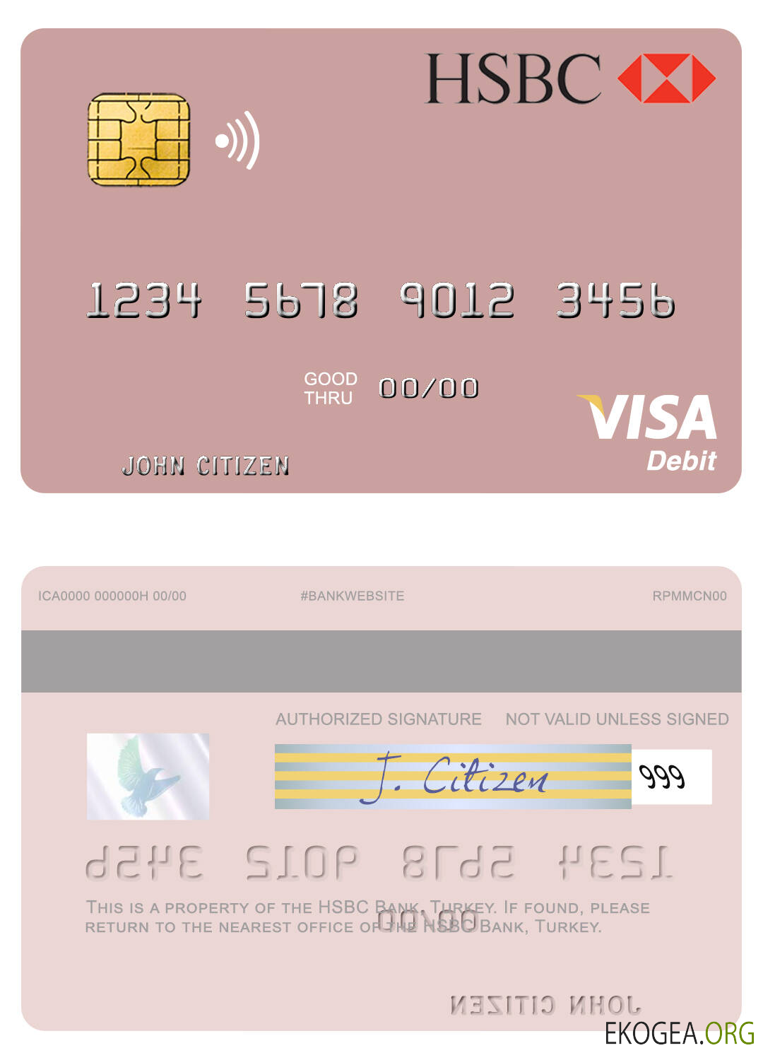 Carte de débit visa Banque HSBC Turquie